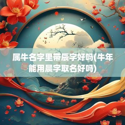 属牛名字里带辰字好吗(蛇年能用晨字取名好吗)
