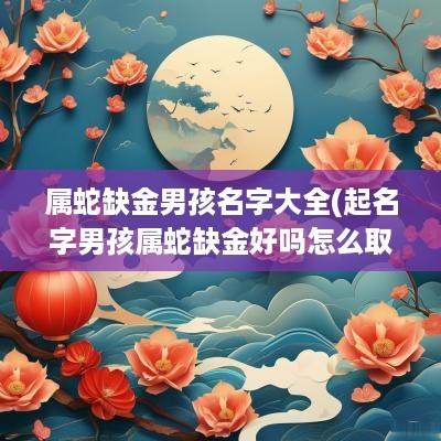 属蛇缺金男孩名字大全(起名字男孩属蛇缺金好吗怎么取)