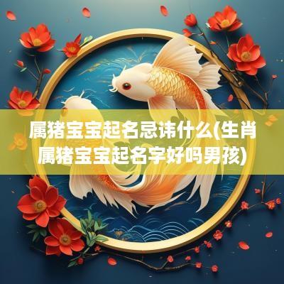 属猪宝宝起名忌讳什么(生肖属猪宝宝起名字好吗男孩)