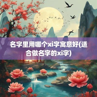 名字里用哪个xi字寓意好(适合做名字的xi字)