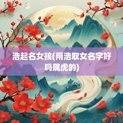 浩起名女孩(用浩取女名字好吗属虎的)
