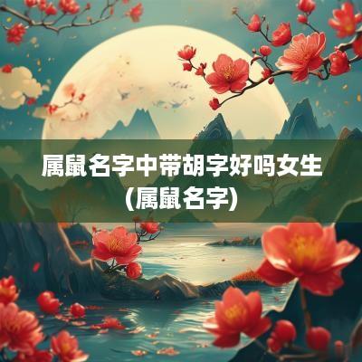 属鼠名字中带胡字好吗女生(属鼠名字)