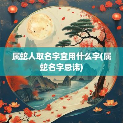 属蛇人取名字宜用什么字(属蛇名字忌讳)