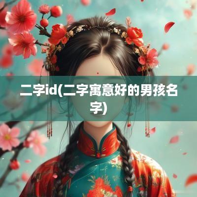 二字id(二字寓意好的男孩名字)