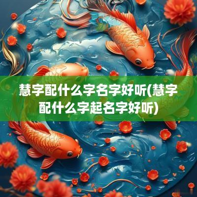 慧字配什么字名字好听(慧字配什么字起名字好听)