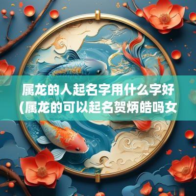 属龙的人起名字用什么字好(属龙的可以起名贺炳皓吗女孩)