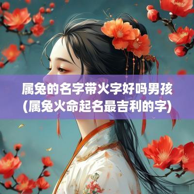 属兔的名字带火字好吗男孩(属兔火命起名最吉利的字)