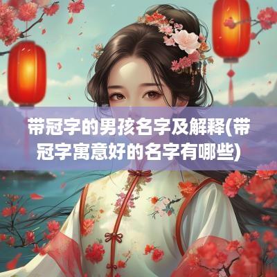 带冠字的男孩名字及解释(带冠字寓意好的名字有哪些)