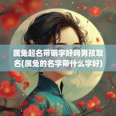 属兔起名带明字好吗男孩取名(属兔的名字带什么字好)