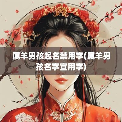属羊男孩起名禁用字(属羊男孩名字宜用字)