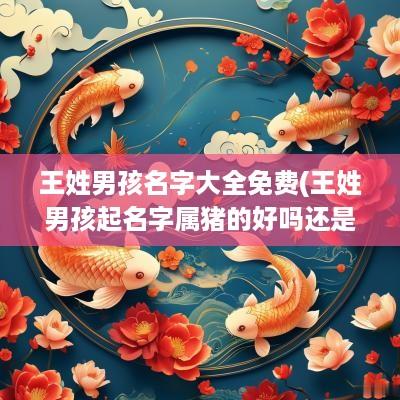 王姓男孩名字大全免费(王姓男孩起名字属猪的好吗还是虎好)