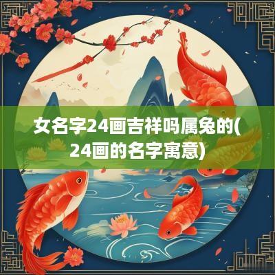 女名字24画吉祥吗属兔的(24画的名字寓意)