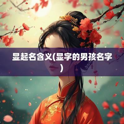 显起名含义(显字的男孩名字)