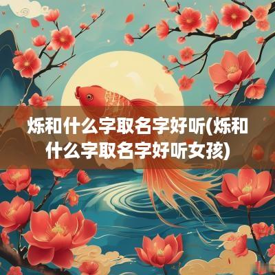 烁和什么字取名字好听(烁和什么字取名字好听女孩)