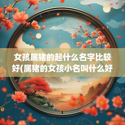 女孩属猪的起什么名字比较好(属猪的女孩小名叫什么好)