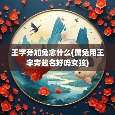 王字旁加兔念什么(属兔用王字旁起名好吗女孩)