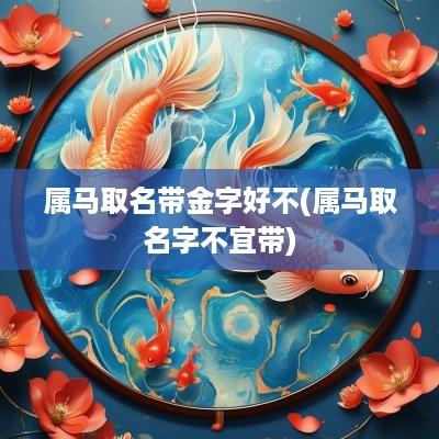 属马取名带金字好不(属马取名字不宜带)