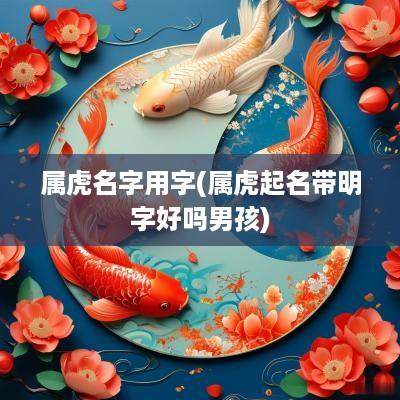 属虎名字用字(属虎起名带明字好吗男孩)