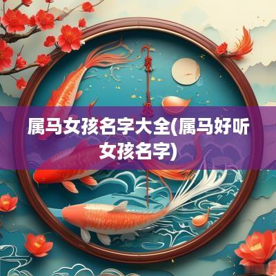 属马女孩名字大全(属马好听女孩名字)