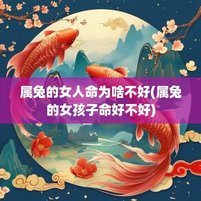 属兔的女人命为啥不好(属兔的女孩子命好不好)