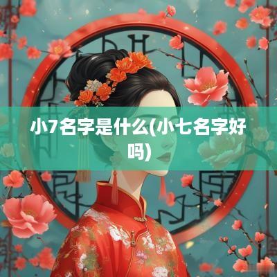 小7名字是什么(小七名字好吗)