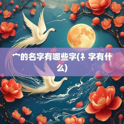 宀的名字有哪些字(礻字有什么)