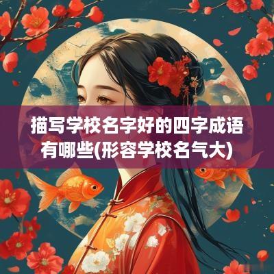 描写学校名字好的四字成语有哪些(形容学校名气大)