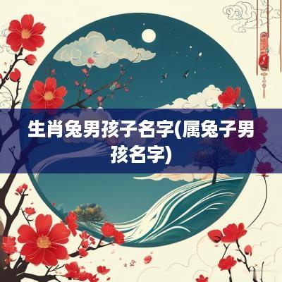 生肖兔男孩子名字(属兔子男孩名字)