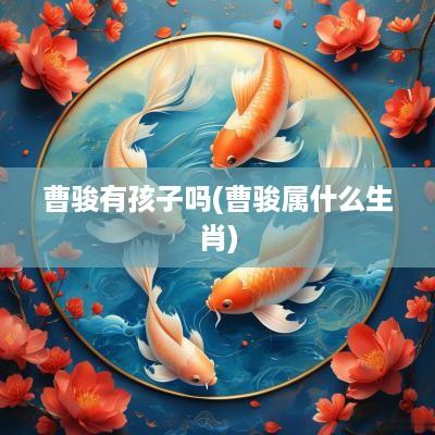 曹骏有孩子吗(曹骏属什么生肖)