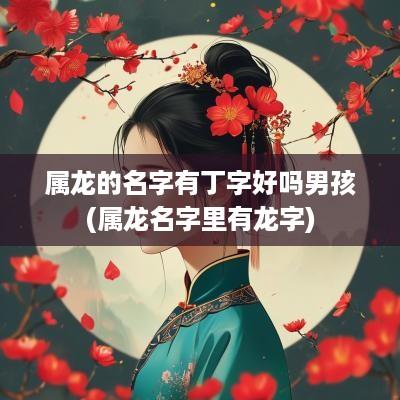 属龙的名字有丁字好吗男孩(属龙名字里有龙字)