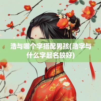 浩与哪个字搭配男孩(浩字与什么字起名较好)