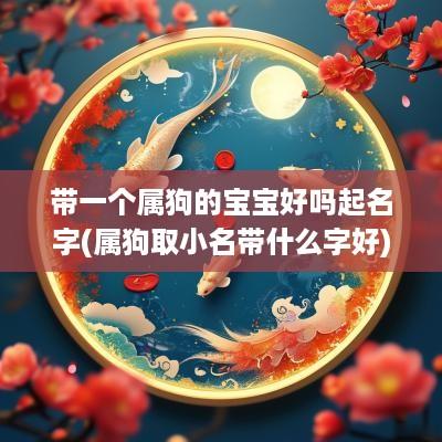 带一个属狗的宝宝好吗起名字(属狗取小名带什么字好)