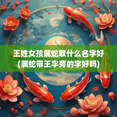 王姓女孩属蛇取什么名字好(属蛇带王字旁的字好吗)