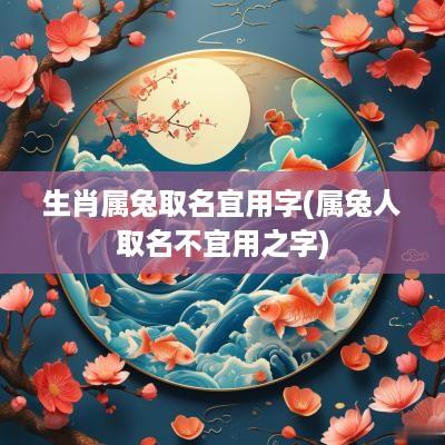 生肖属兔取名宜用字(属兔人取名不宜用之字)