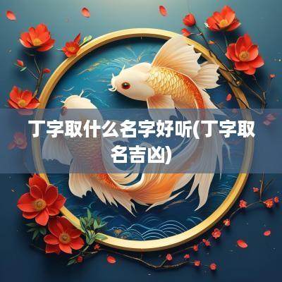 丁字取什么名字好听(丁字取名吉凶)