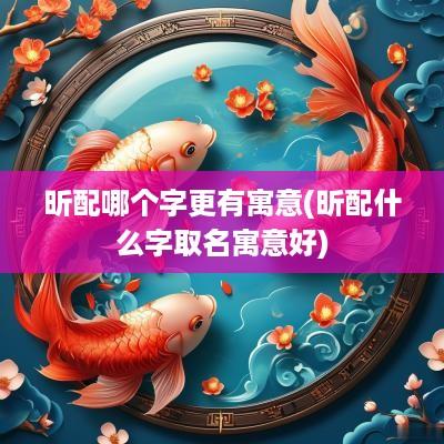 昕配哪个字更有寓意(昕配什么字取名寓意好)