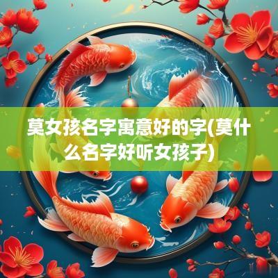 莫女孩名字寓意好的字(莫什么名字好听女孩子)