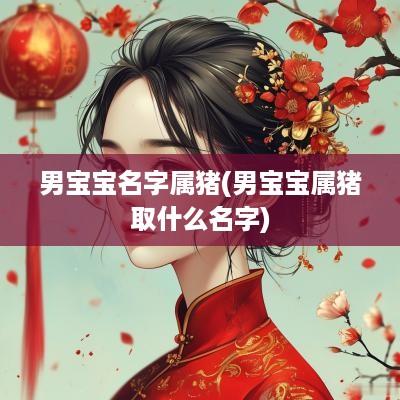 男宝宝名字属猪(男宝宝属猪取什么名字)
