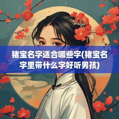 猪宝名字适合哪些字(猪宝名字里带什么字好听男孩)