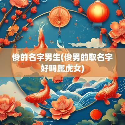 俊的名字男生(俊男的取名字好吗属虎女)