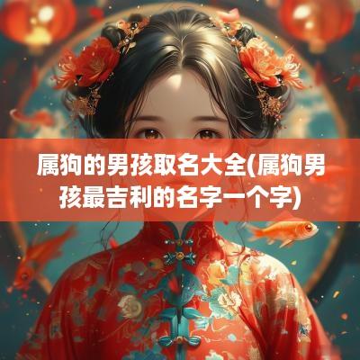 属狗的男孩取名大全(属狗男孩最吉利的名字一个字)