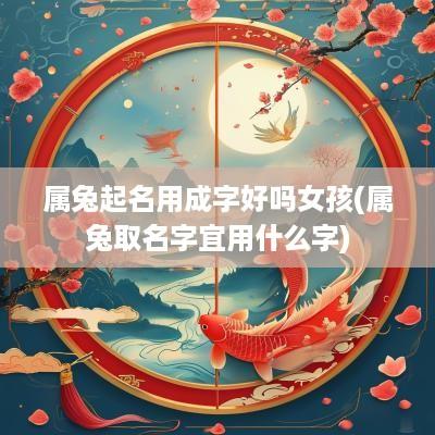 属兔起名用成字好吗女孩(属兔取名字宜用什么字)