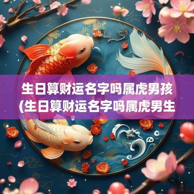 生日算财运名字吗属虎男孩(生日算财运名字吗属虎男生)