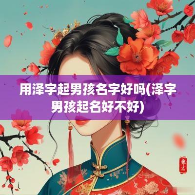 用泽字起男孩名字好吗(泽字男孩起名好不好)