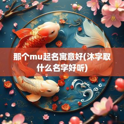 那个mu起名寓意好(沐字取什么名字好听)