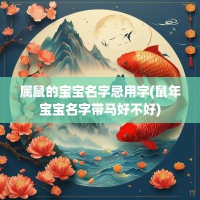 属鼠的宝宝名字忌用字(蛇年宝宝名字带马好不好)