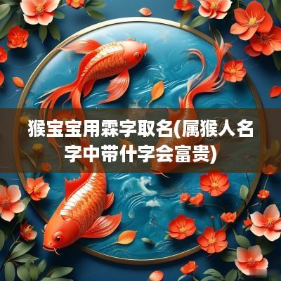 猴宝宝用霖字取名(属猴人名字中带什字会富贵)