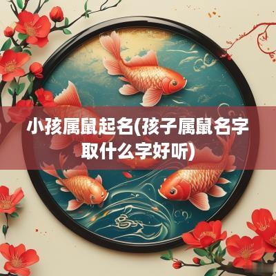 小孩属鼠起名(孩子属鼠名字取什么字好听)