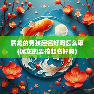 属龙的男孩起名好吗怎么取(属龙的男孩起名好吗)
