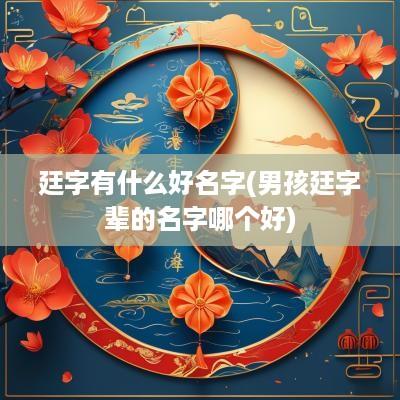 廷字有什么好名字(男孩廷字辈的名字哪个好)